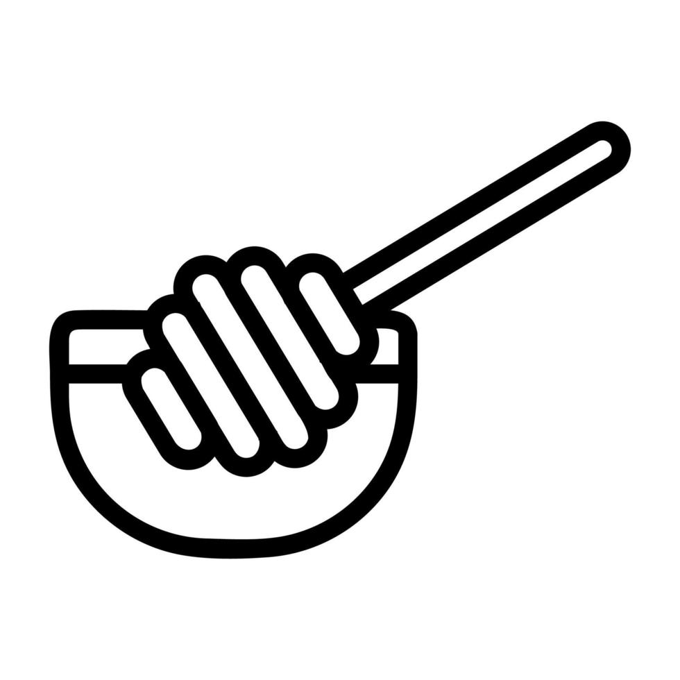 vettore icona miele. illustrazione del simbolo del contorno isolato