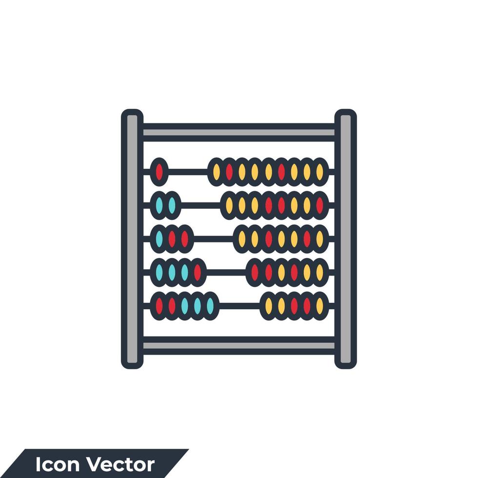 illustrazione vettoriale del logo dell'icona matematica. modello di simbolo dell'abaco per la raccolta di grafica e web design