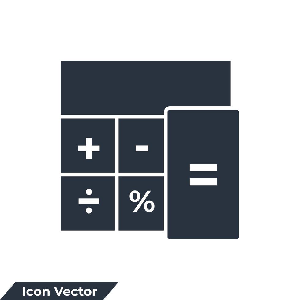 illustrazione vettoriale del logo dell'icona matematica. modello di simbolo della calcolatrice per la raccolta di grafica e web design