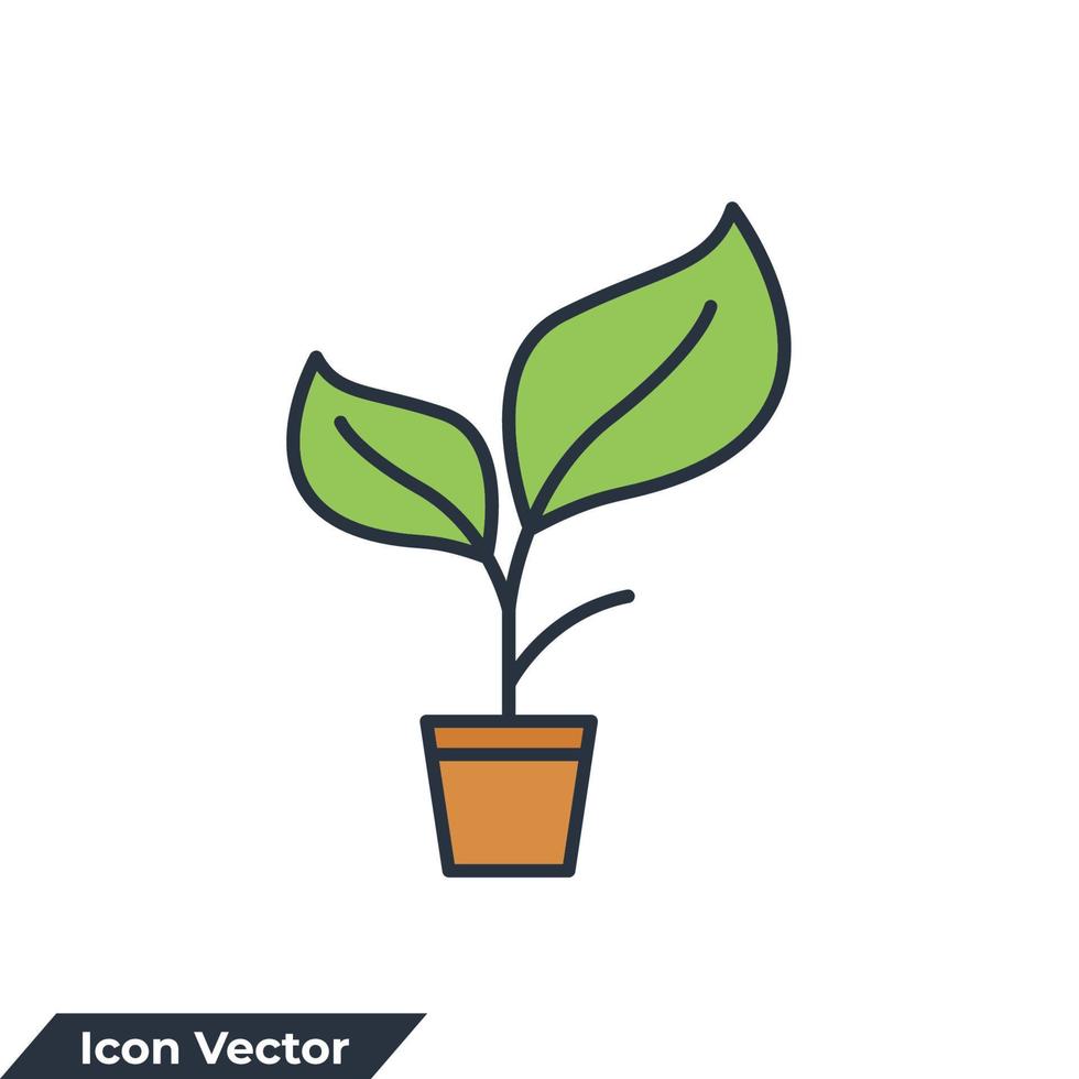 illustrazione vettoriale del logo dell'icona organica. modello di simbolo della pianta per la raccolta di grafica e web design