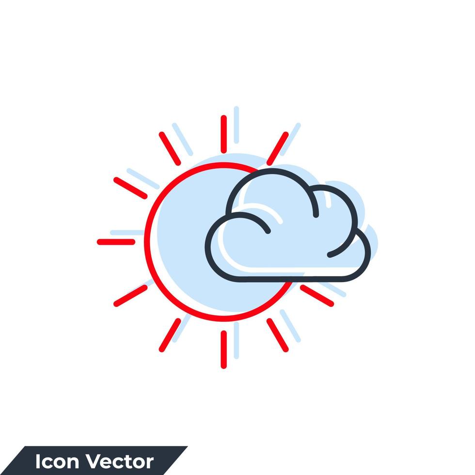 illustrazione vettoriale del logo dell'icona della meteorologia. modello di simbolo del tempo per la raccolta di grafica e web design