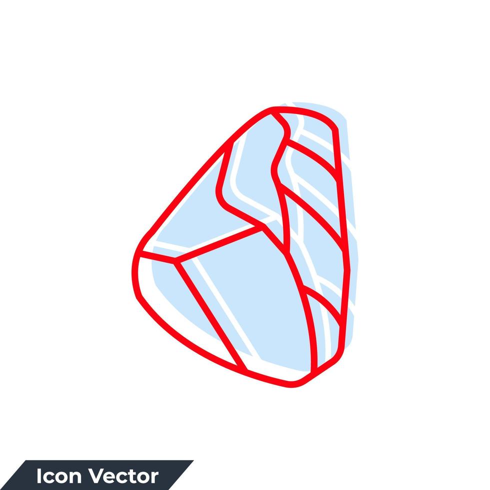 illustrazione vettoriale del logo dell'icona di geologia. modello di simbolo di pietra per la raccolta di grafica e web design