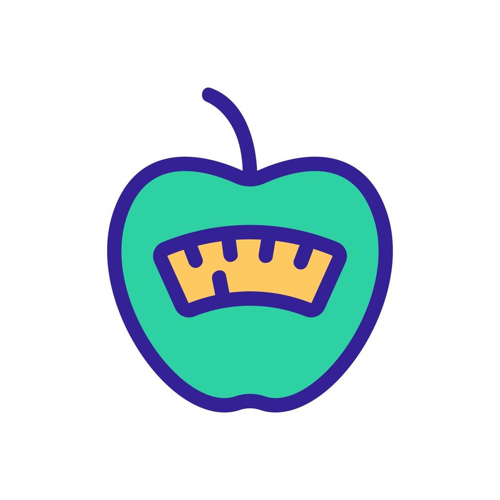 vettore icona peso mela. illustrazione del simbolo del contorno isolato