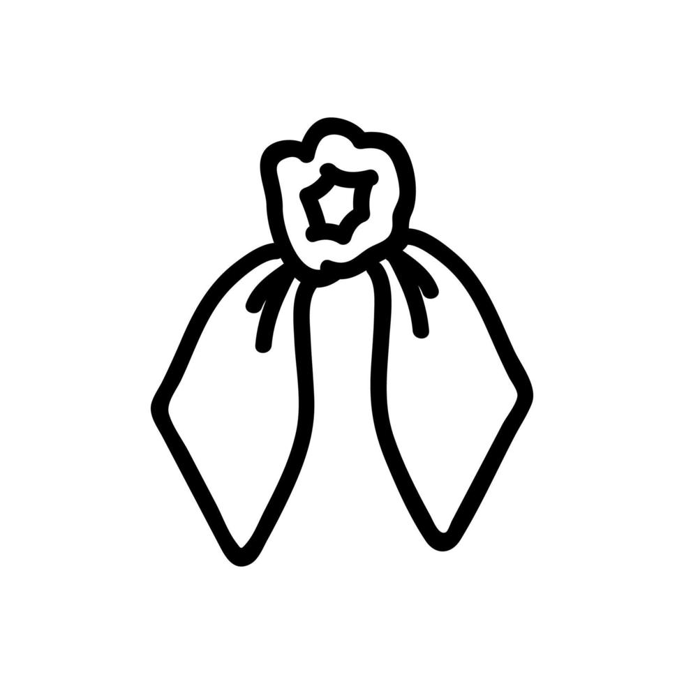 fascia per capelli per l'illustrazione del profilo vettoriale dell'icona della coda