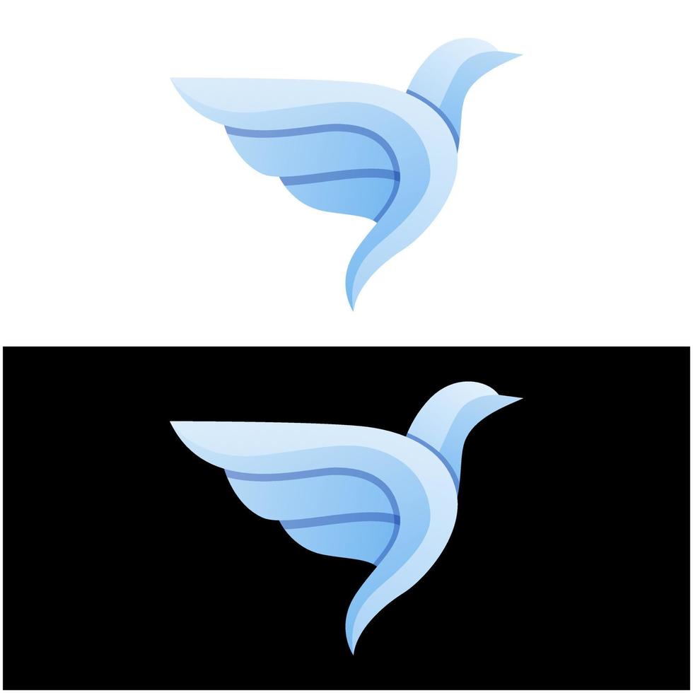 logo moderno uccello sfumato stile colorato vettore