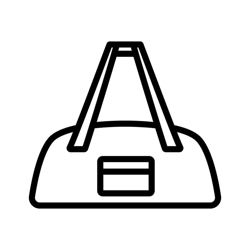 borsa sportiva con illustrazione del profilo vettoriale dell'icona tascabile