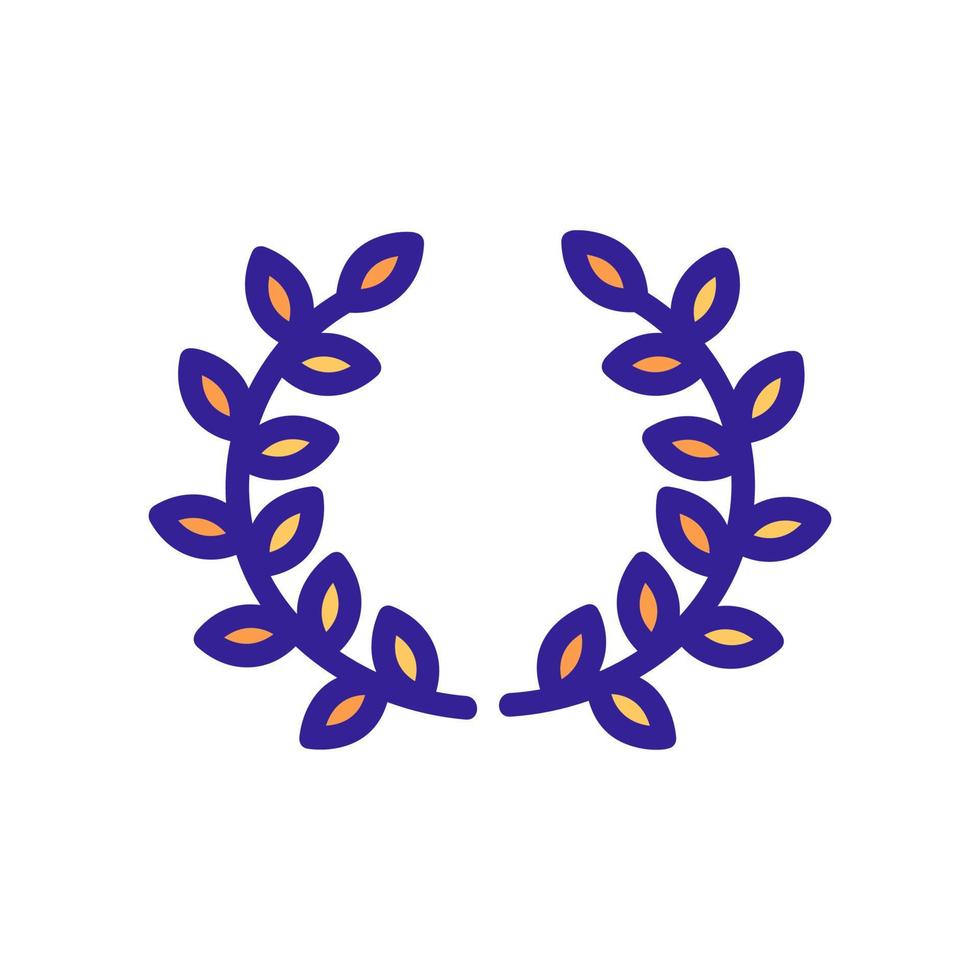vettore icona corona d'alloro. illustrazione del simbolo del contorno isolato