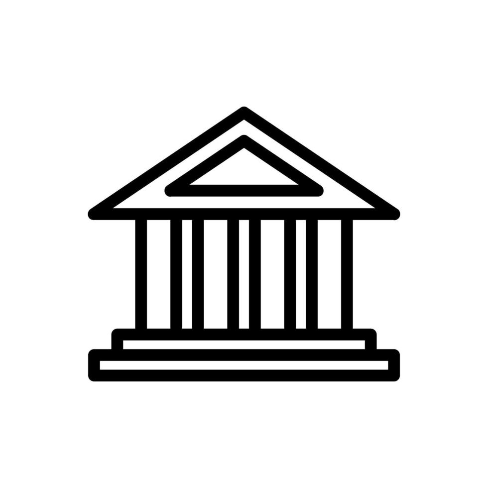 Grecia edificio icona vettore. illustrazione del simbolo del contorno isolato vettore