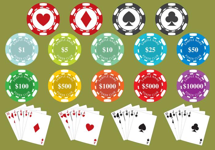 Fiches per poker vettore