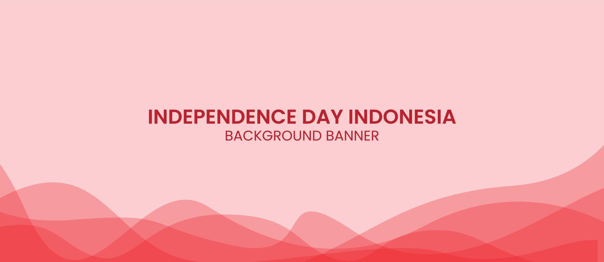banner di sfondo per la celebrazione del 77esimo giorno dell'indipendenza dell'indonesia adatto per sito Web e piattaforma di social media vettore