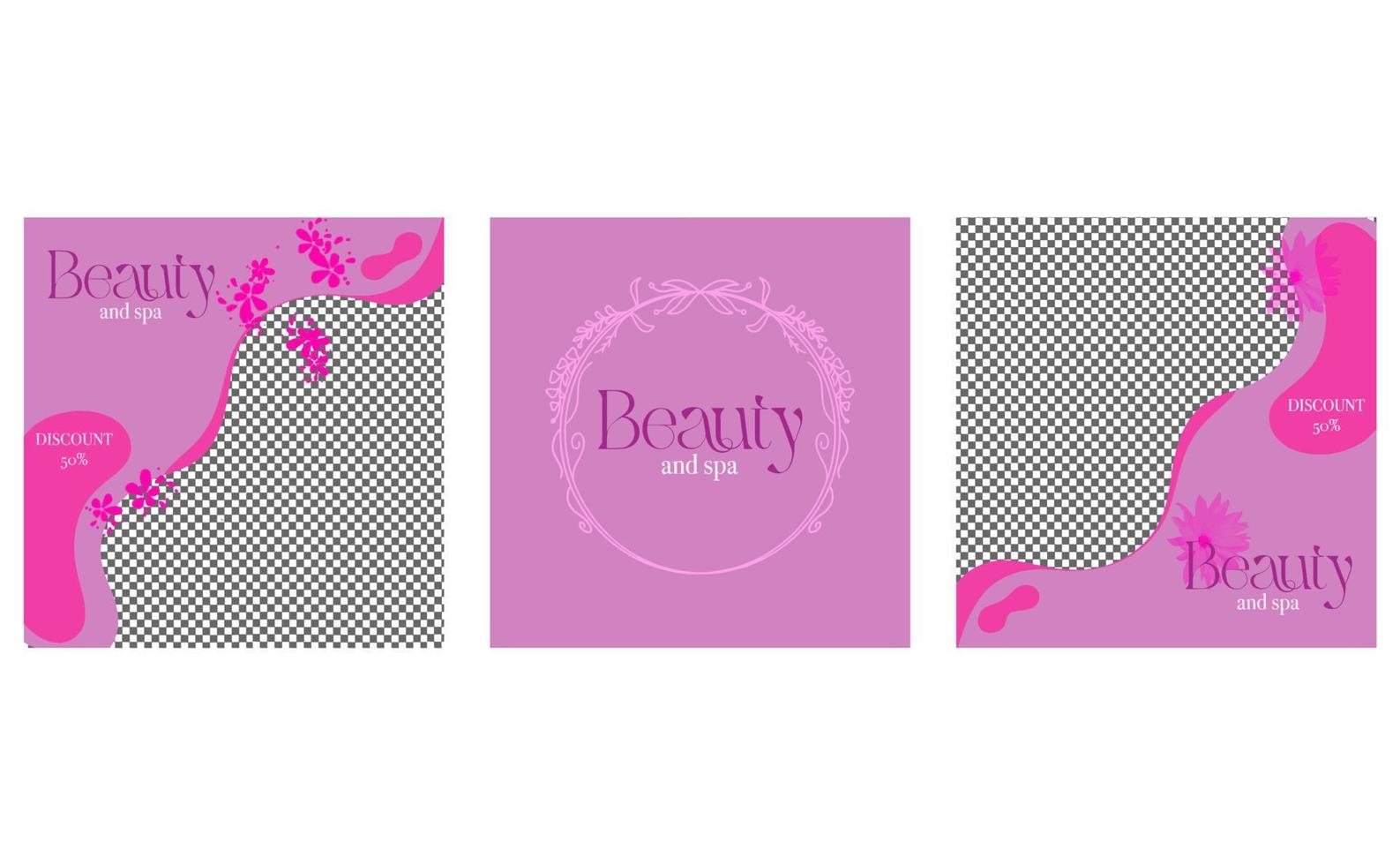 bellezza e spa trucco social media banner design design banner quadrato vettore