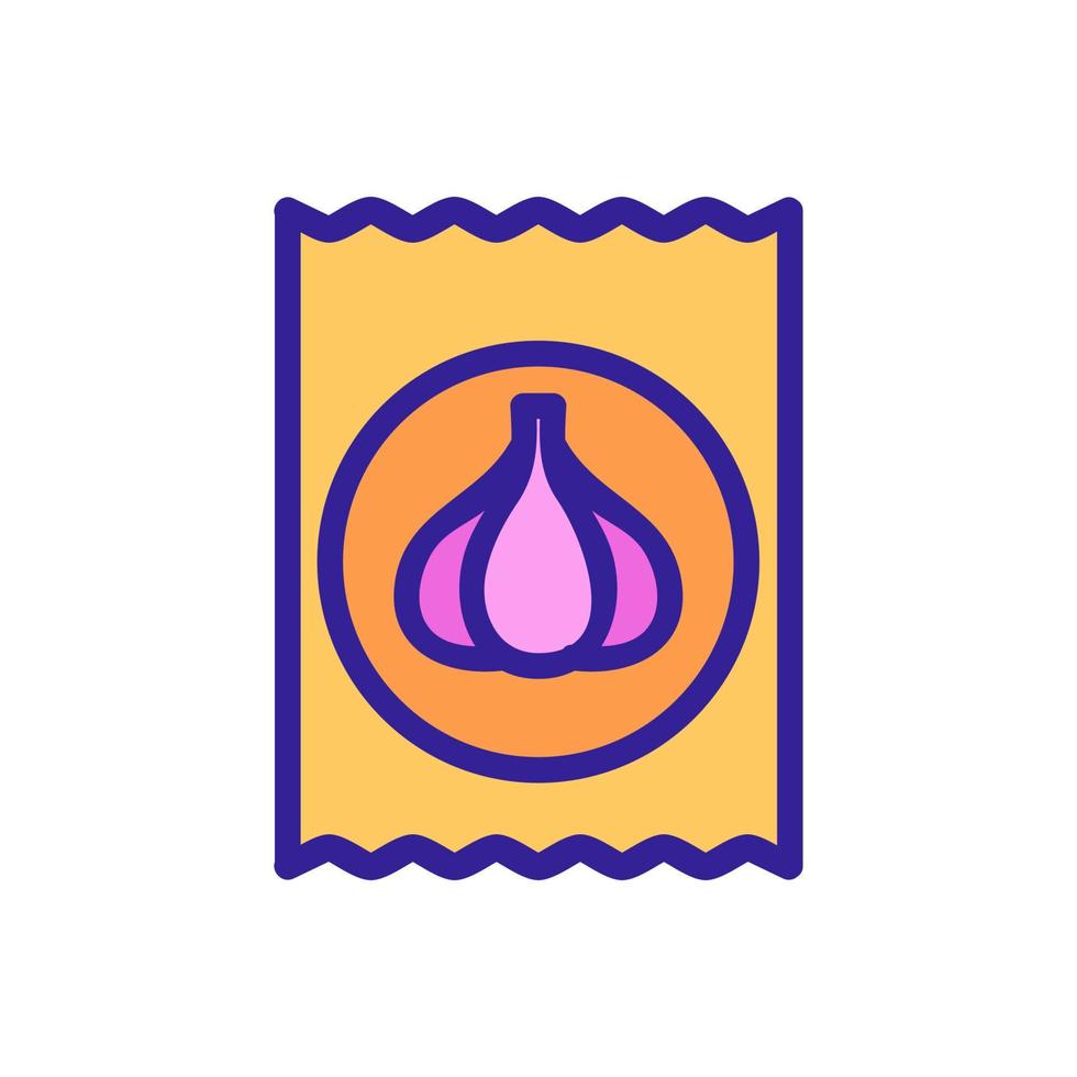 vettore icona aglio. illustrazione del simbolo del contorno isolato