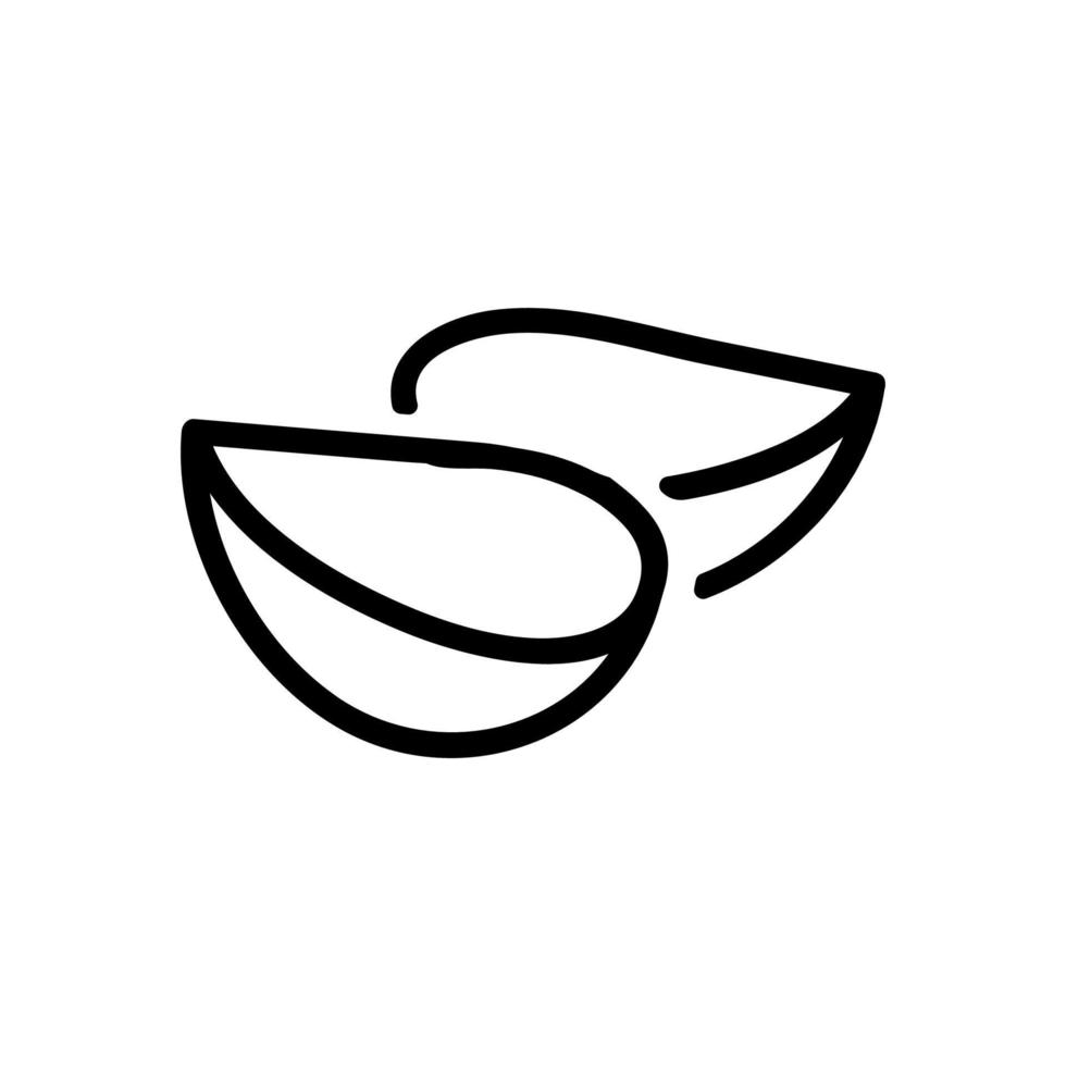 vettore icona aglio. illustrazione del simbolo del contorno isolato