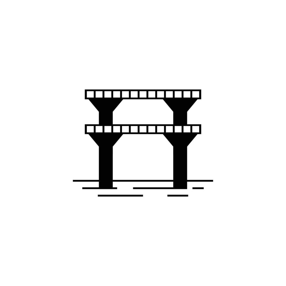 logo vettoriale del ponte del livello dell'acqua