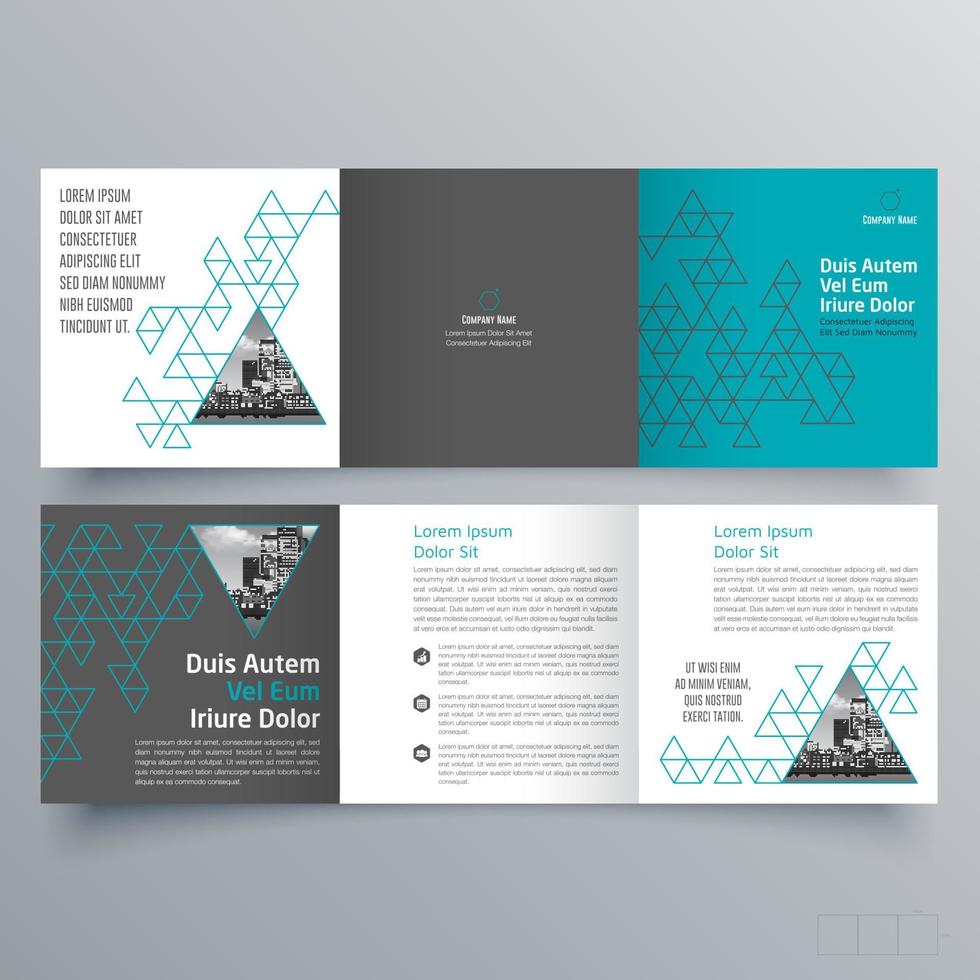 modello di brochure ripiegabile design geometrico minimalista per aziende e aziende. modello di vettore dell'opuscolo di concetto creativo.