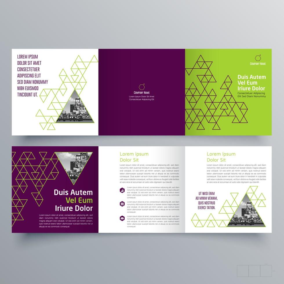 modello di brochure ripiegabile design geometrico minimalista per aziende e aziende. modello di vettore dell'opuscolo di concetto creativo.