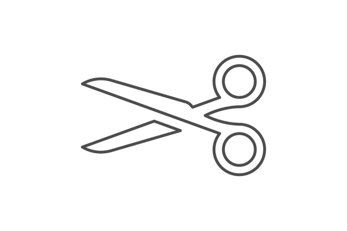 icona della linea a forbice vettore