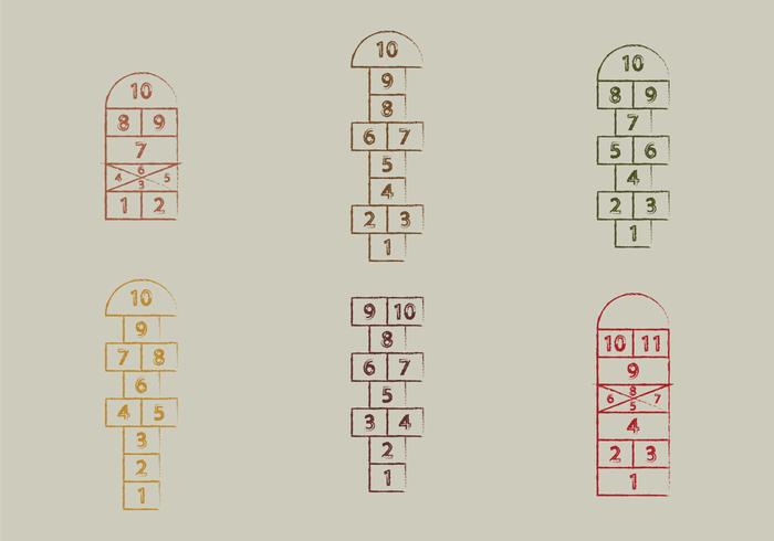 Illustrazione vettoriale di Hopscotch gratis