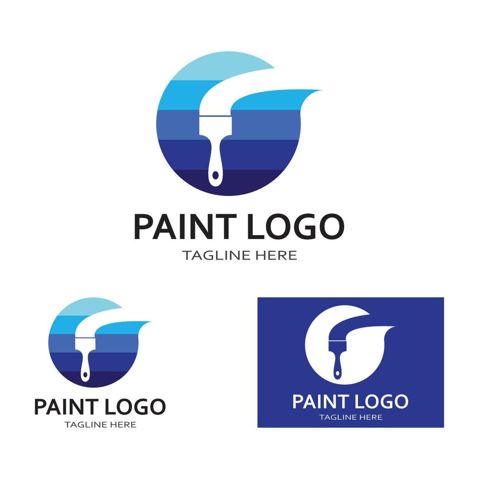 pennello logo e simbolo immagine vettoriale