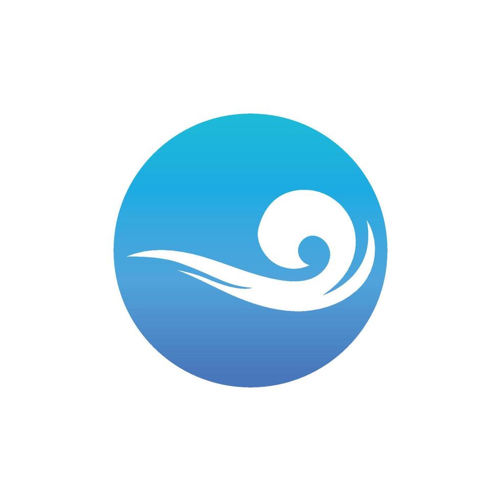 logo dell'onda d'acqua e logo dell'onda del mare o onde d'acqua della spiaggia, con il concetto di design vettoriale. vettore