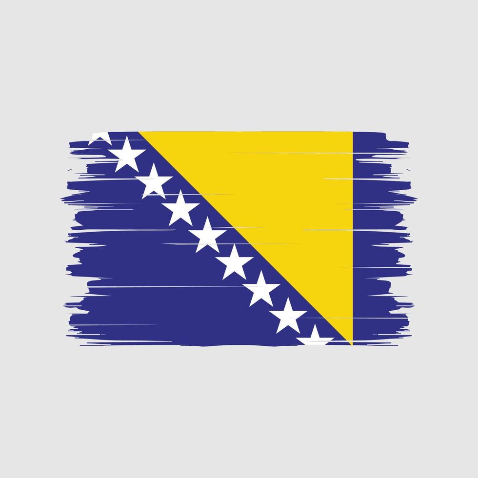 vettore della spazzola della bandiera della bosnia. bandiera nazionale