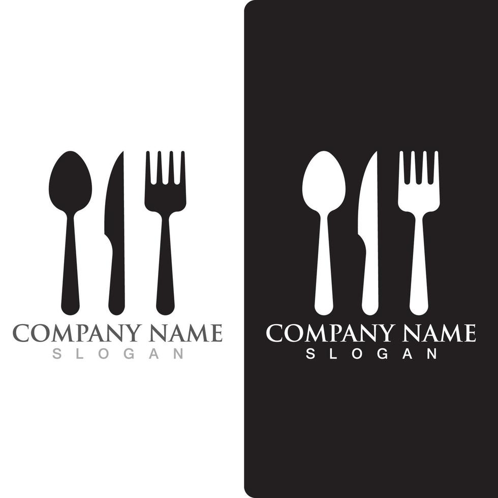 cucchiaio e forchetta logo e simbolo vettoriale