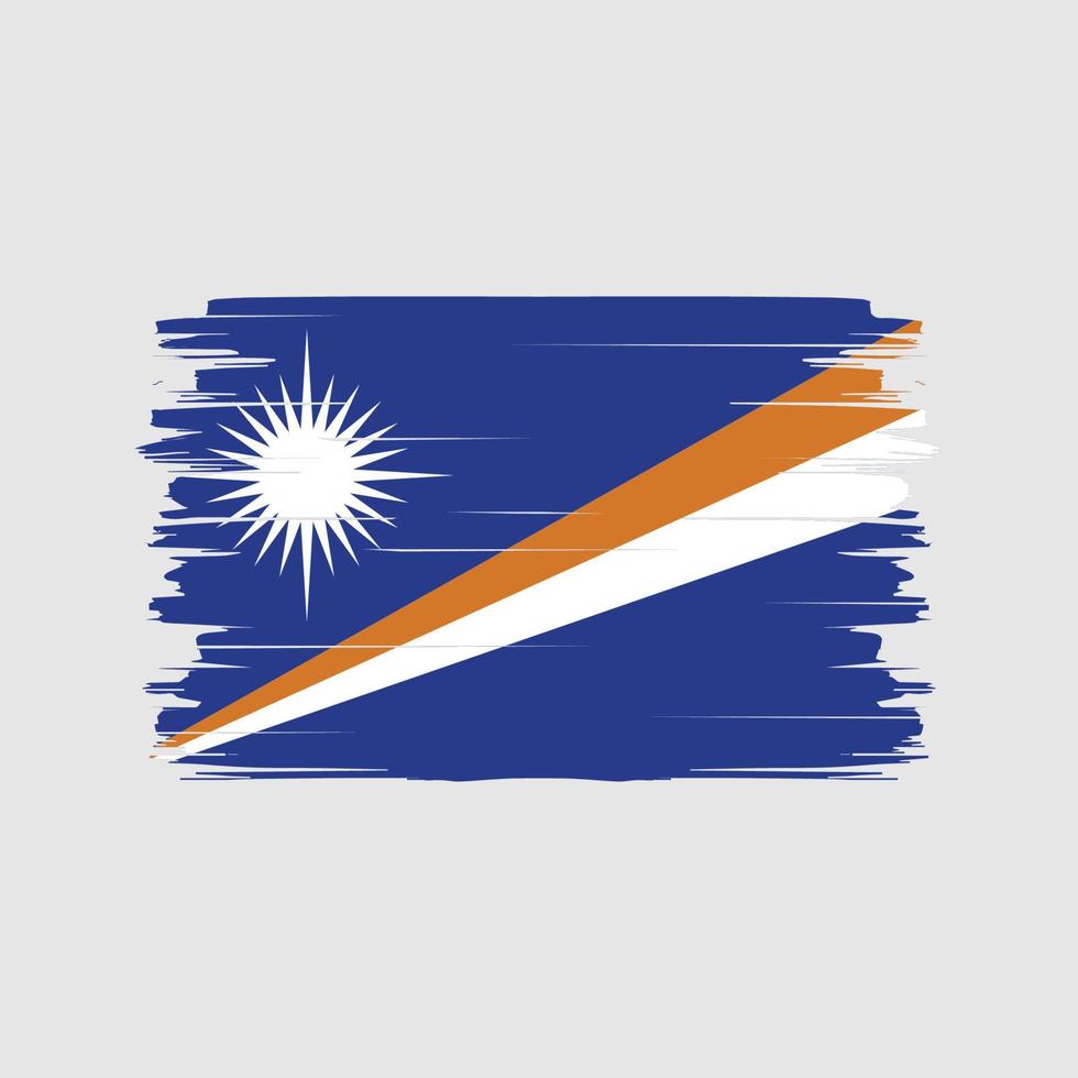 vettore della spazzola della bandiera delle isole marshall. bandiera nazionale