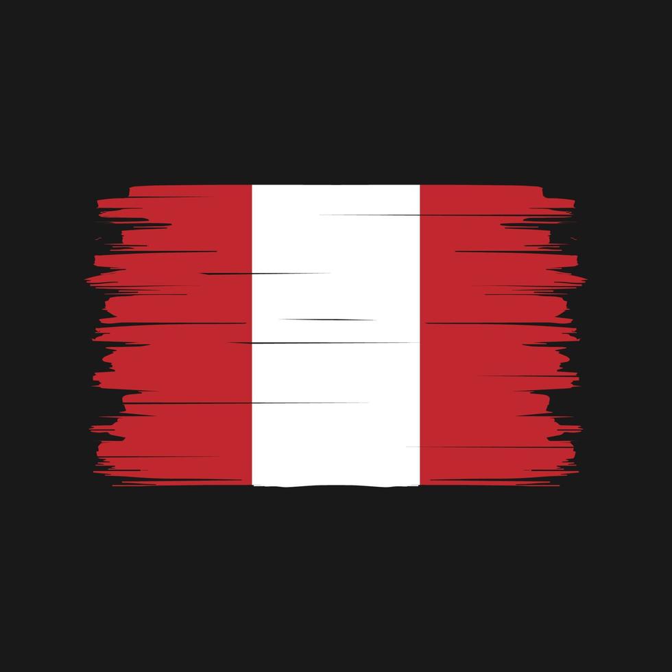 vettore della spazzola della bandiera del Perù. bandiera nazionale