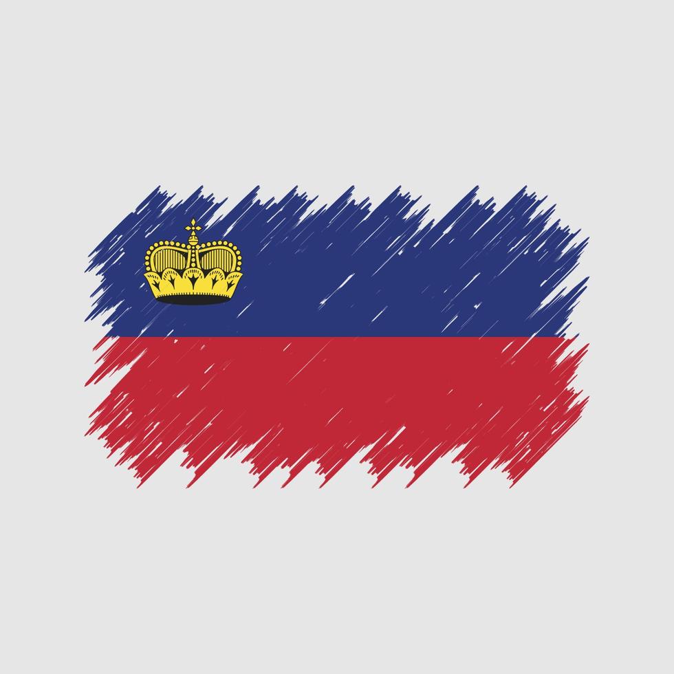 pennello bandiera del Liechtenstein. bandiera nazionale vettore