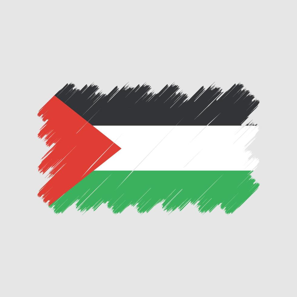 pennellate bandiera palestina. bandiera nazionale vettore