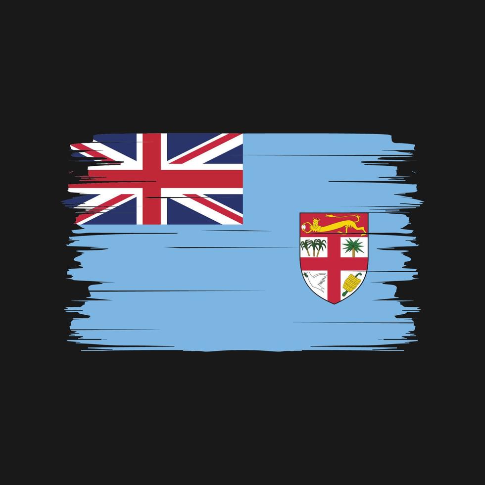 vettore della spazzola della bandiera delle Figi. bandiera nazionale