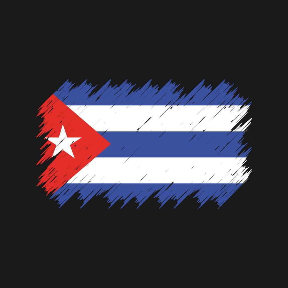 pennello bandiera cuba. bandiera nazionale vettore