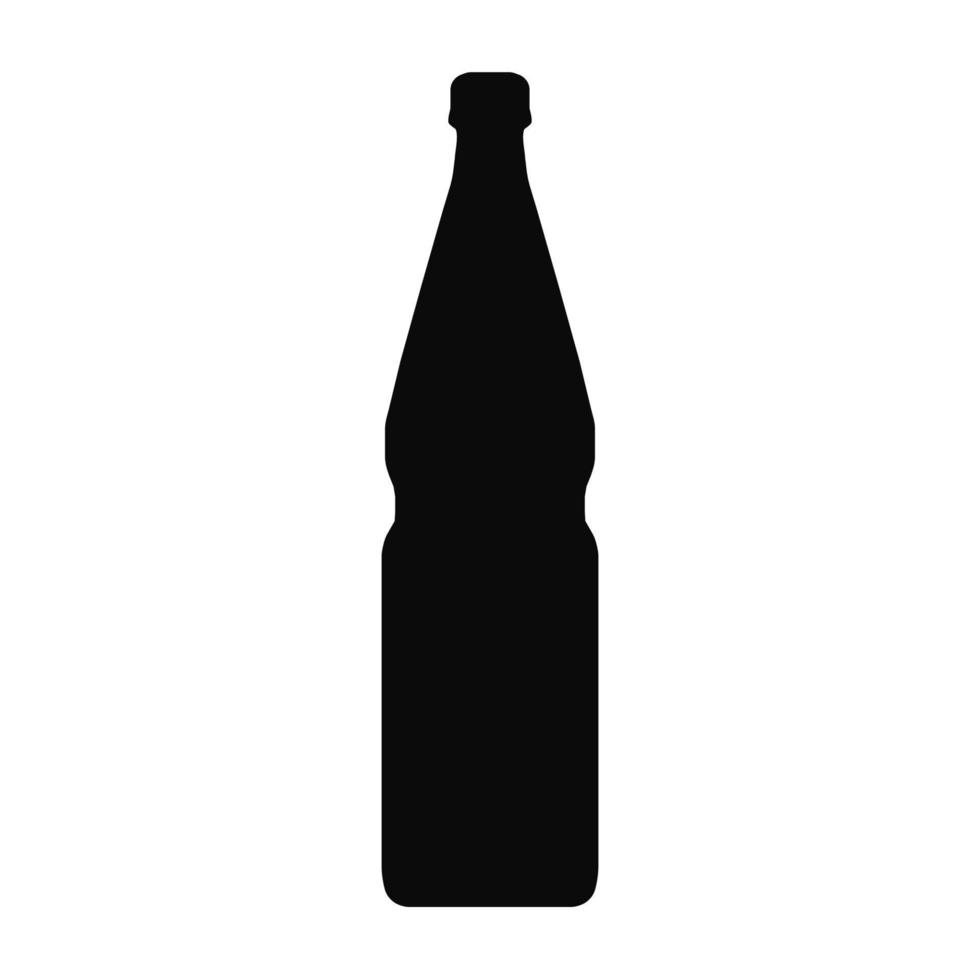 icona vettore bottiglia colore nero