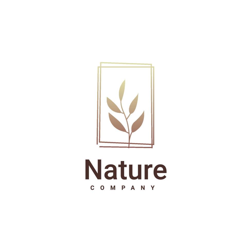 logo foglia natura vettore