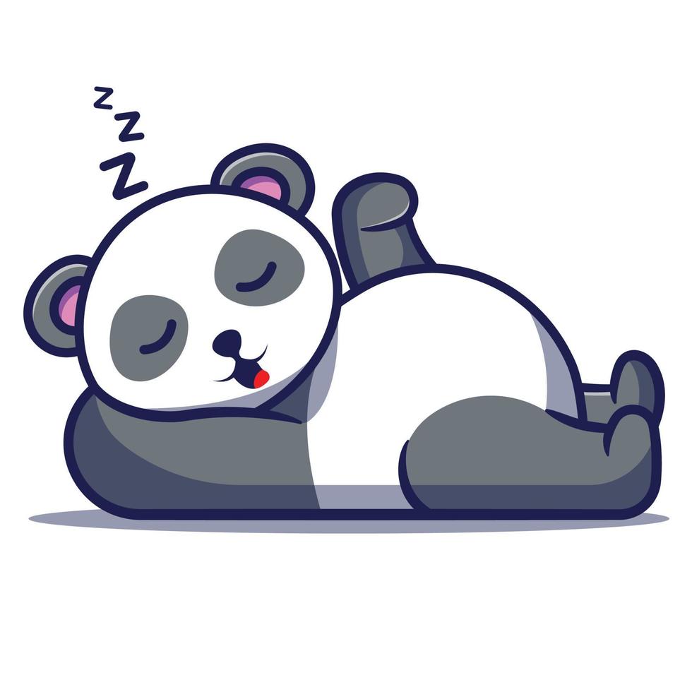 illustrazione vettoriale di sonno panda carino