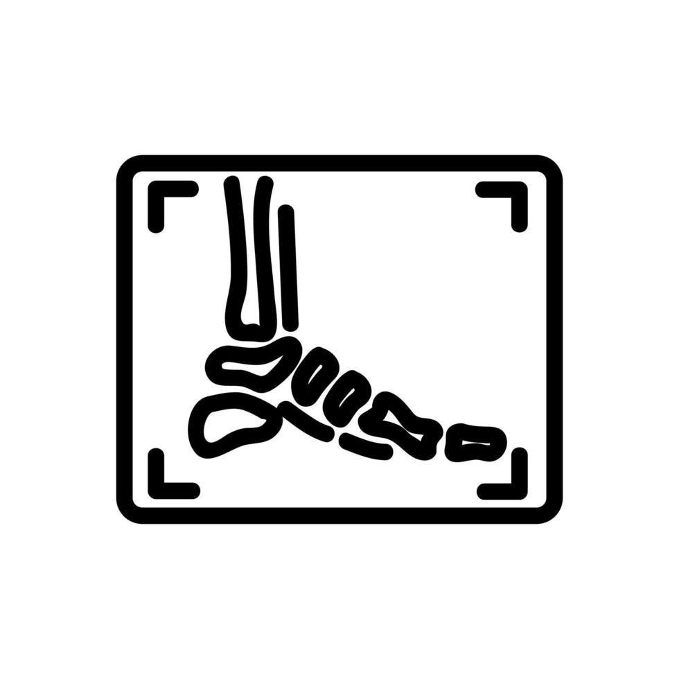 vettore icona dell'osso del piede. illustrazione del simbolo del contorno isolato
