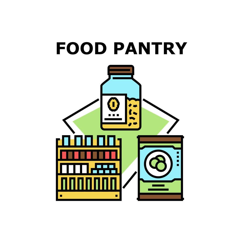 illustrazione vettoriale dell'icona della dispensa alimentare