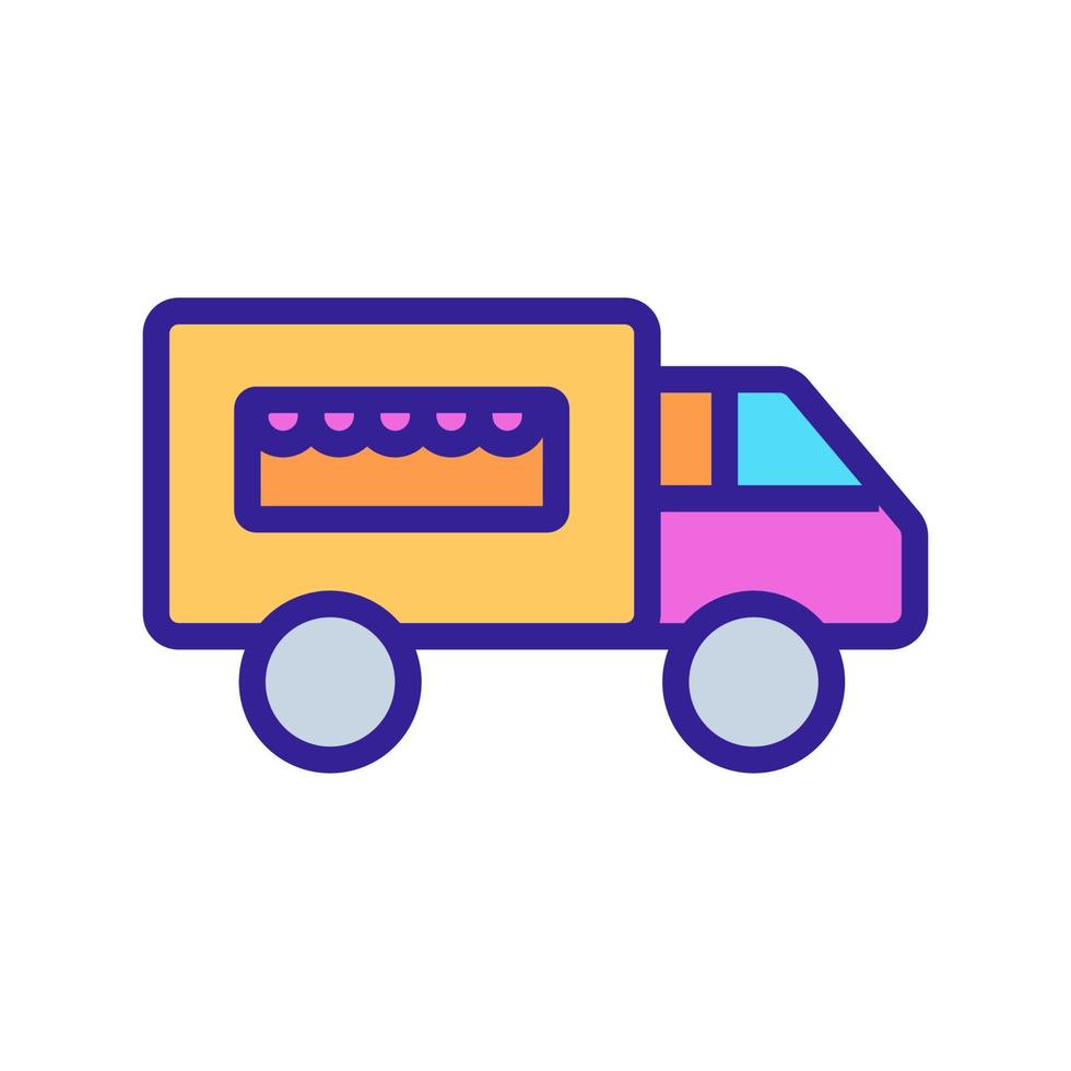 vettore icona camion cibo. illustrazione del simbolo del contorno isolato