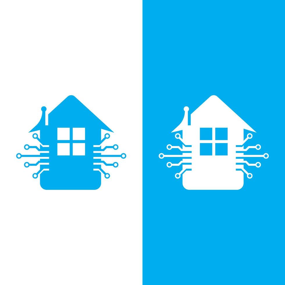 illustrazione vettoriale del logo della tecnologia domestica