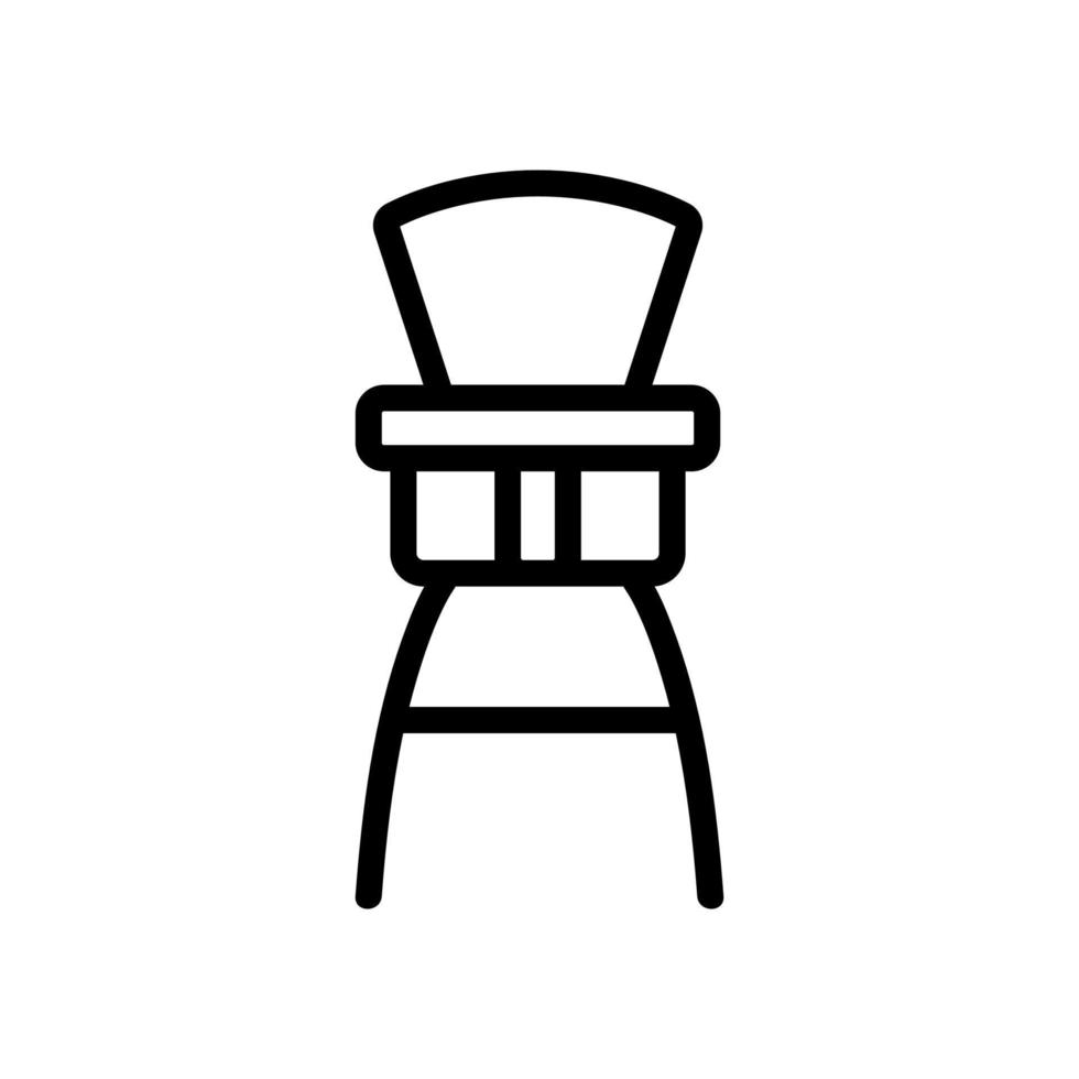 booster per seggiolone attaccato all'illustrazione del profilo vettoriale dell'icona della sedia grande