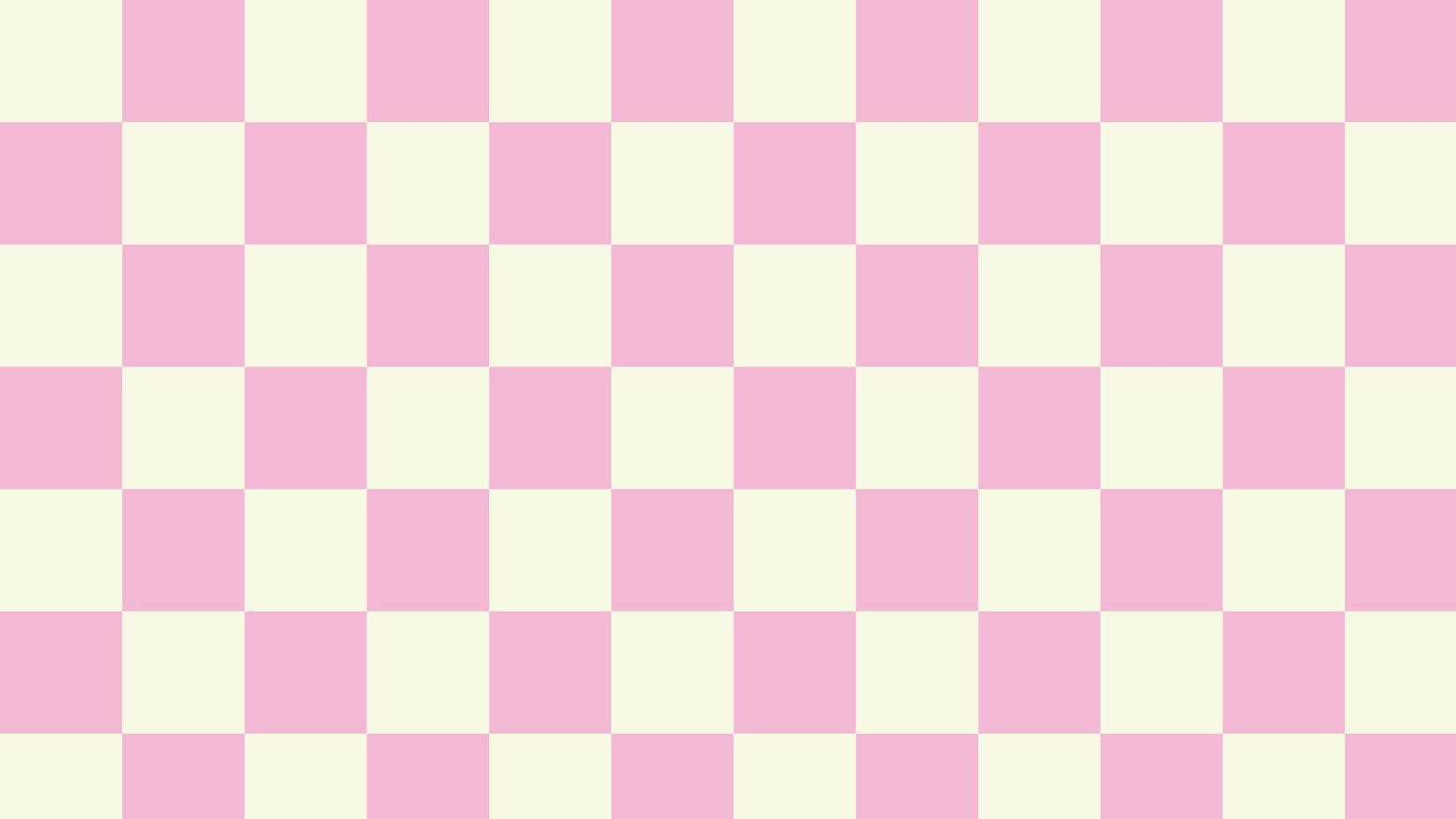 estetica pastello rosa e dama gialla, percalle, plaid, illustrazione di carta da parati a scacchiera, perfetta per carta da parati, sfondo, cartolina, sfondo vettore