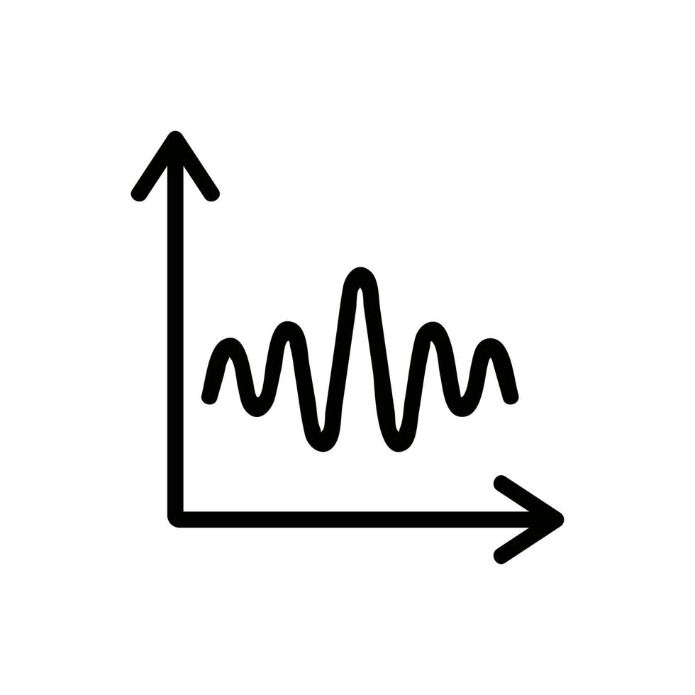 vettore icona onda sonora. illustrazione del simbolo del contorno isolato