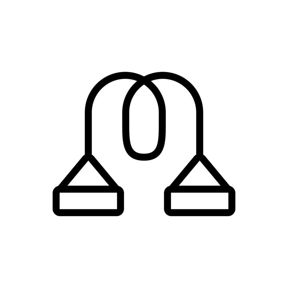 illustrazione del profilo vettoriale dell'icona dei rack push up