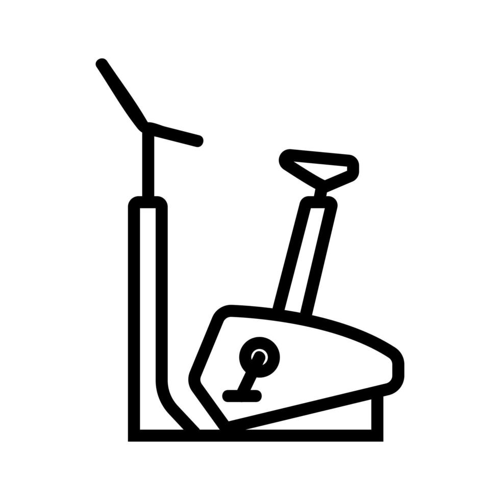 cyclette adatta attrezzature sportive icona vettore illustrazione del profilo