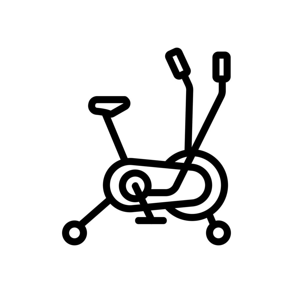 cyclette cardio sport icona strumento vettore illustrazione del profilo