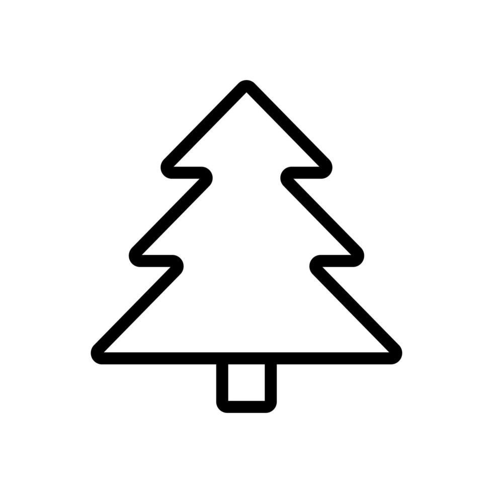 il vettore dell'icona dell'albero di pino. illustrazione del simbolo del contorno isolato