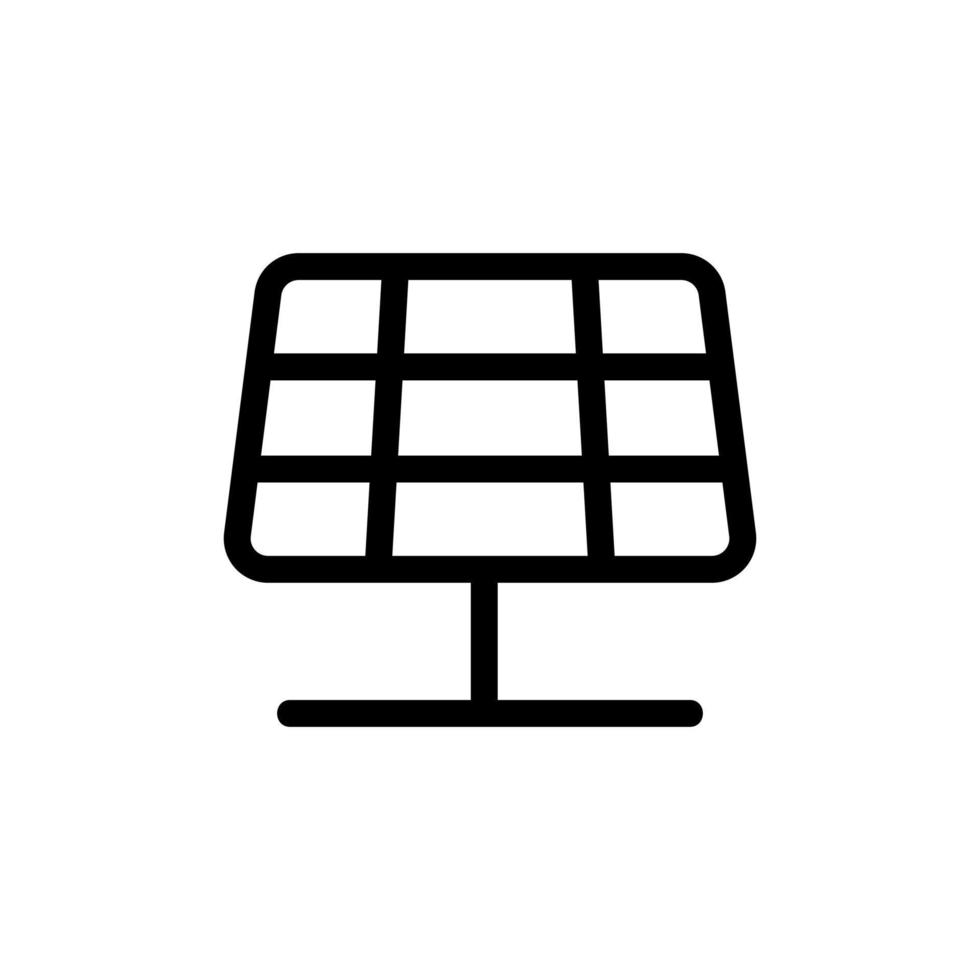vettore icona batteria solare. illustrazione del simbolo del contorno isolato