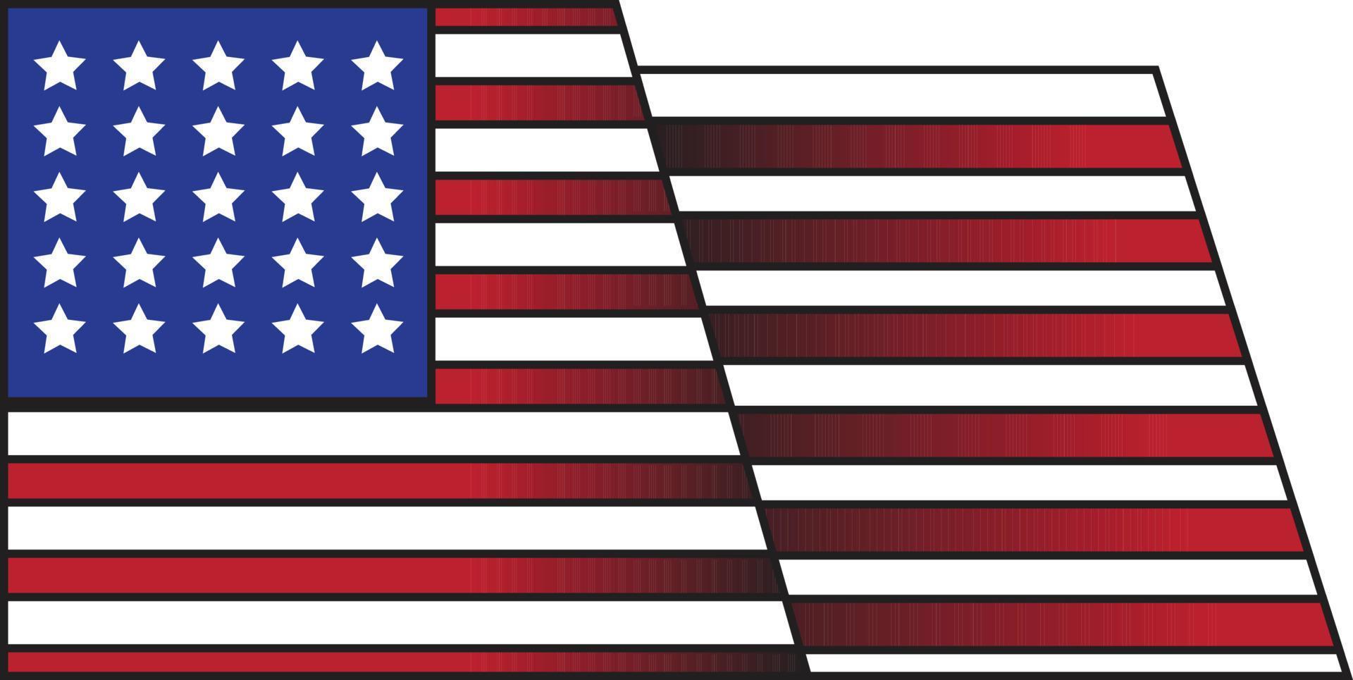 illustrazione vettoriale di bandiera americana