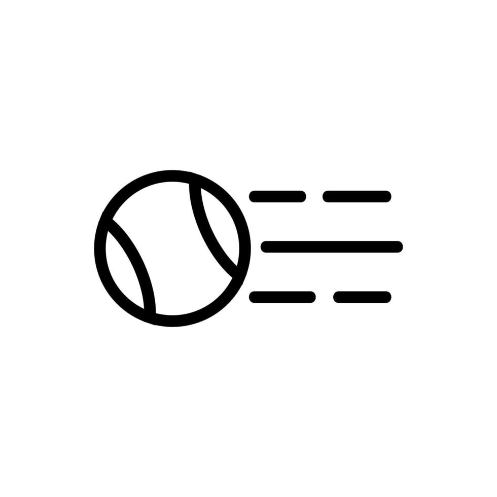 illustrazione del contorno vettoriale dell'icona della palla volante