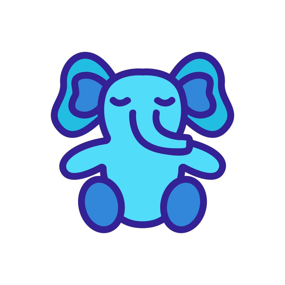 illustrazione del contorno vettoriale dell'icona del giocattolo dell'elefante